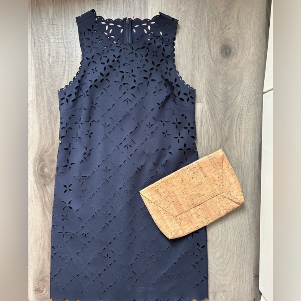 Size 10- J Crew laser cut shift dress